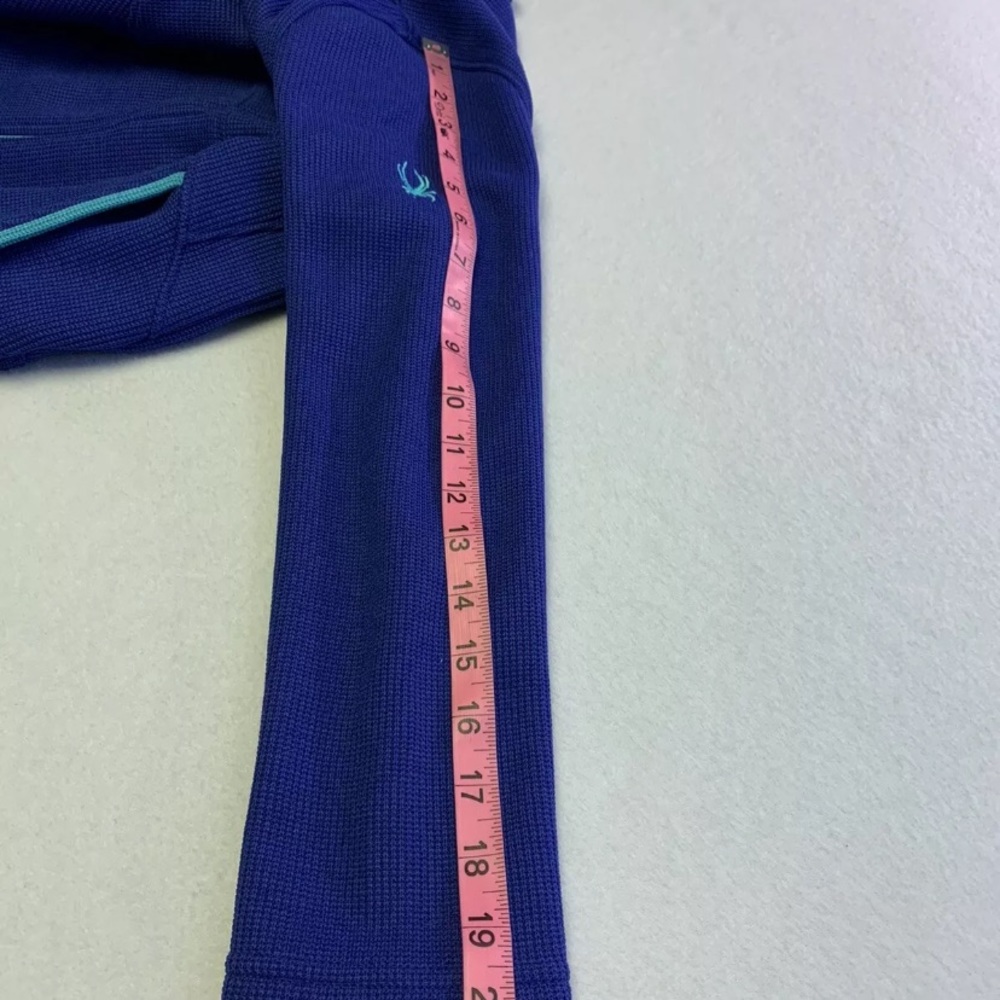 SPYDER FULL ZIP BLUE SWEATER JACKET Sz L 14/16 - Picture 10 of 12